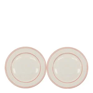 Bistro middagstallerken 27 cm 2 stk rød/hvit v:5320184