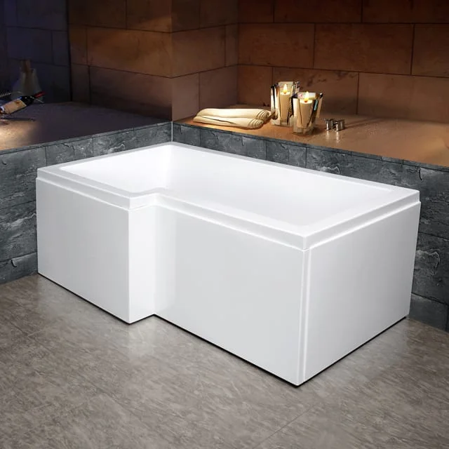 Bathlife Behag badekar, 151×86 cm, venstre, hvit | 40728114 Bathlife Behag badekar, 151×86 cm, venstre, hvit | 40728114