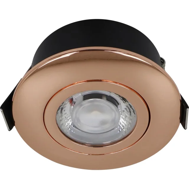 Nordtronic Low Profile Flexible downlight, Ø7,5 cm, kobber, 3000K | 35712063