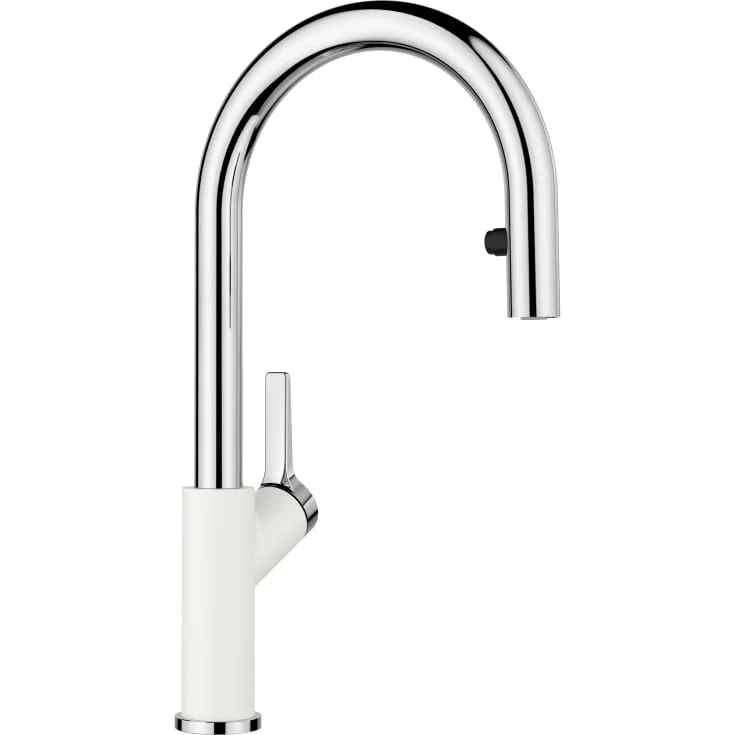 Blanco Carena-S Vario kjøkkenarmatur, uttrekkbar tut, hvit/krom | BC-521368 Blanco Carena-S Vario kjøkkenarmatur, uttrekkbar tut, hvit/krom | BC-521368