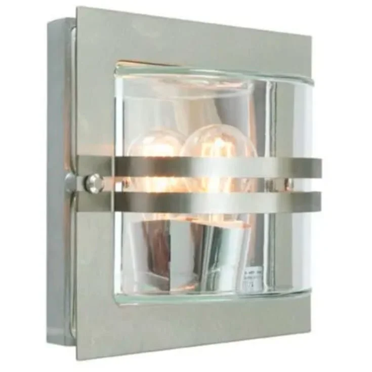 Norlys Bern vegglampe, LED max 9W, klart glass, rustfritt stål | 3185264