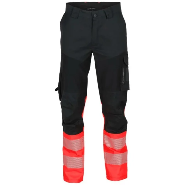 Bekken & Strøm Gjøvik stretch servicebukse, kl.1, unisex, str. KB60, sort/rød, HiVis | 27303120