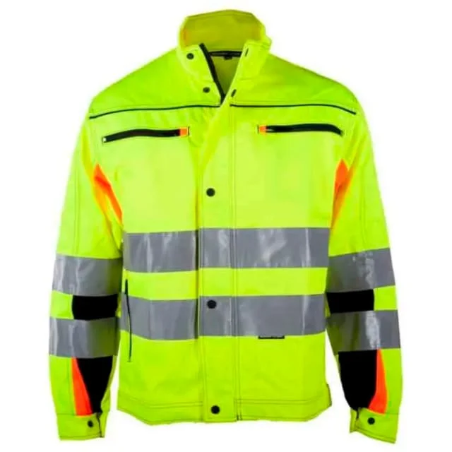 Bekken & Strøm Bergset arbeidsjakke, HiVis kl.3, unisex, str. 54, gul/sort | 646564 Bekken & Strøm Bergset arbeidsjakke, HiVis kl.3, unisex, str. 54, gul/sort | 646564