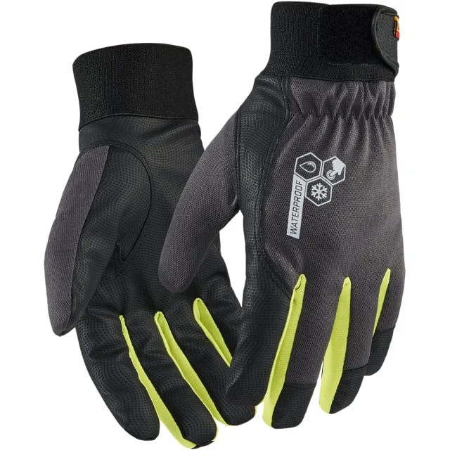 Blåkläder Workwear 2876 vinterhansker, med touch-funksjon, grå/hi-vis gul, str. 8 | 2876-1404-9700_8 Blåkläder Workwear 2876 vinterhansker, med touch-funksjon, grå/hi-vis gul, str. 8 | 2876-1404-9700_8