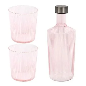 Ribbed Elegance gaveeske Pink 3 deler rosa v:1435210 Ribbed Elegance gaveeske Pink 3 deler rosa v:1435210