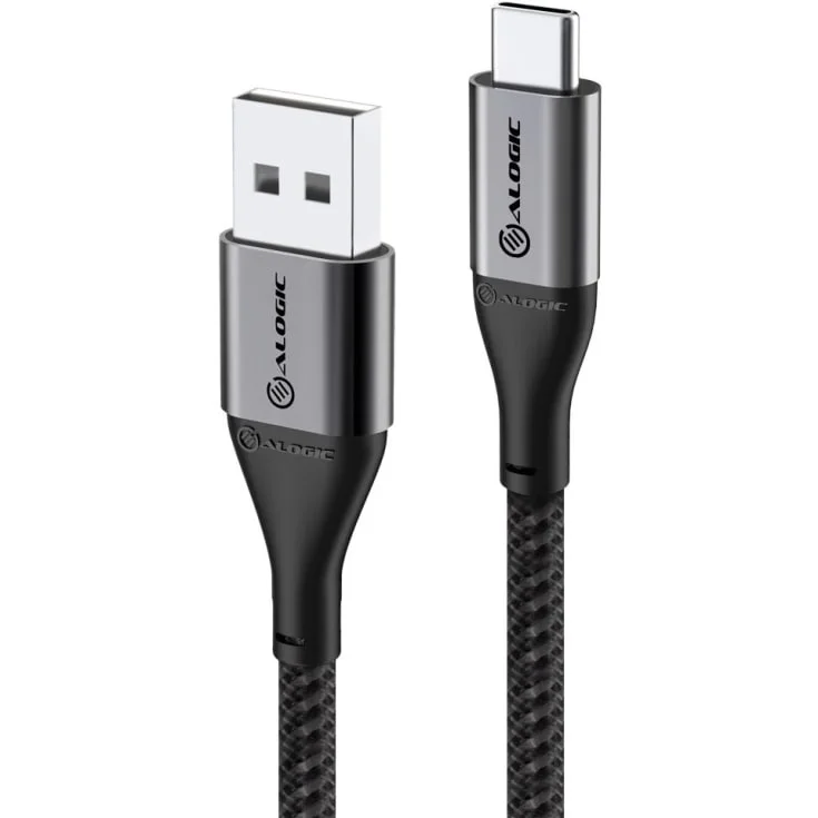Alogic ladekabel USB-A til USB-C, grå, 3 meter | ULCA203-SGR