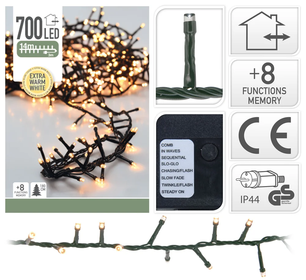 Lysslynge 700ledlys ekstra varmhvit 14m v:2355483 Lysslynge 700ledlys ekstra varmhvit 14m v:2355483