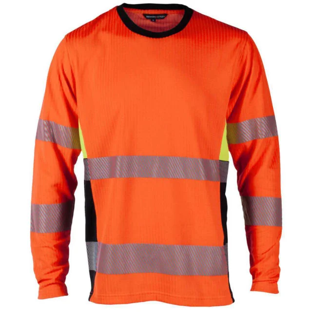 Bekken & Strøm Gjøvik T-skjorte, lang, HiVis kl.3, unisex, str. M, oransje/sort | 677273 Bekken & Strøm Gjøvik T-skjorte, lang, HiVis kl.3, unisex, str. M, oransje/sort | 677273