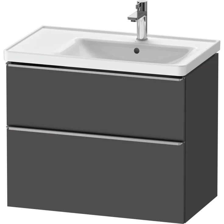 Duravit D-Neo servantskap, 78,4×45,2 cm, matt grafittgrå/stål | DE4358070490000