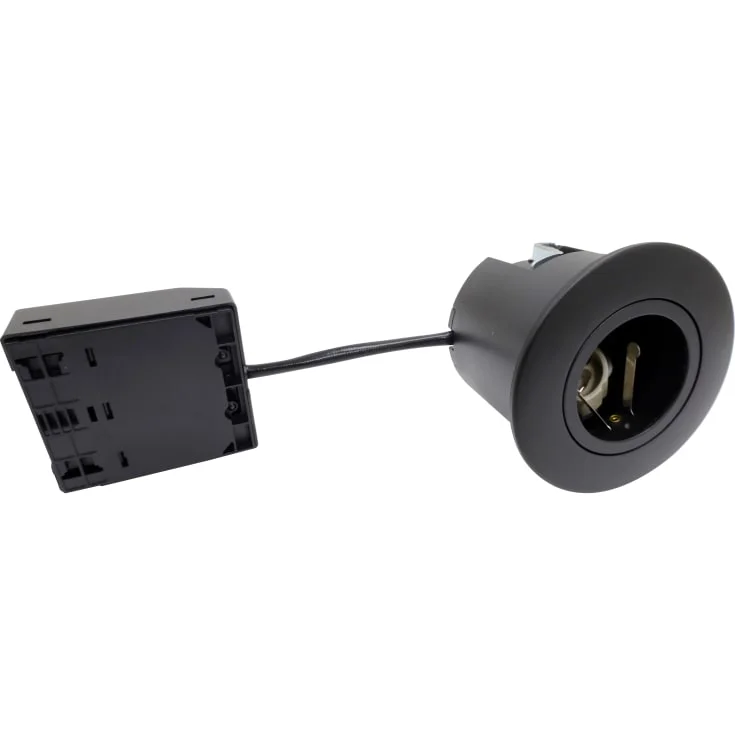 Nordtronic Quick Install downlight, GU10, rund, matt svart | 12090000