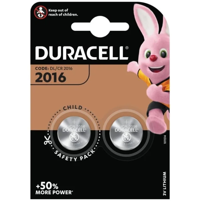 Duracell CR2016 batterier, 2 stk. | 100019071 Duracell CR2016 batterier, 2 stk. | 100019071