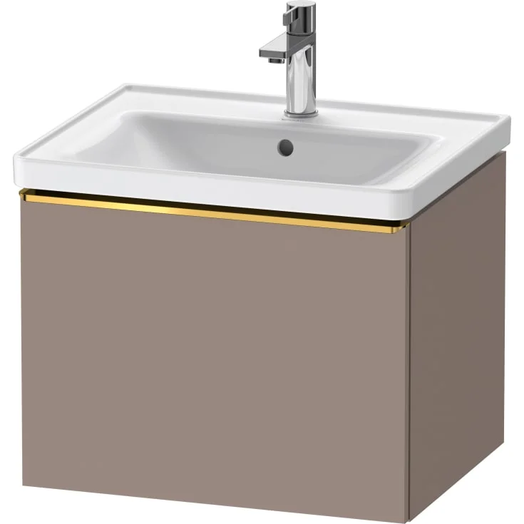 Duravit D-Neo servantskap, 58,4x45,2 cm, matt brun/gull | DE4249034430000