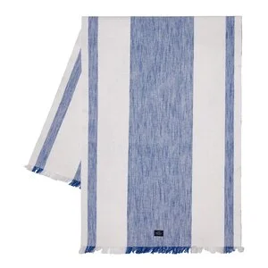 Striped bordløper med frynser 150x50 cm blå/hvit v:3945679