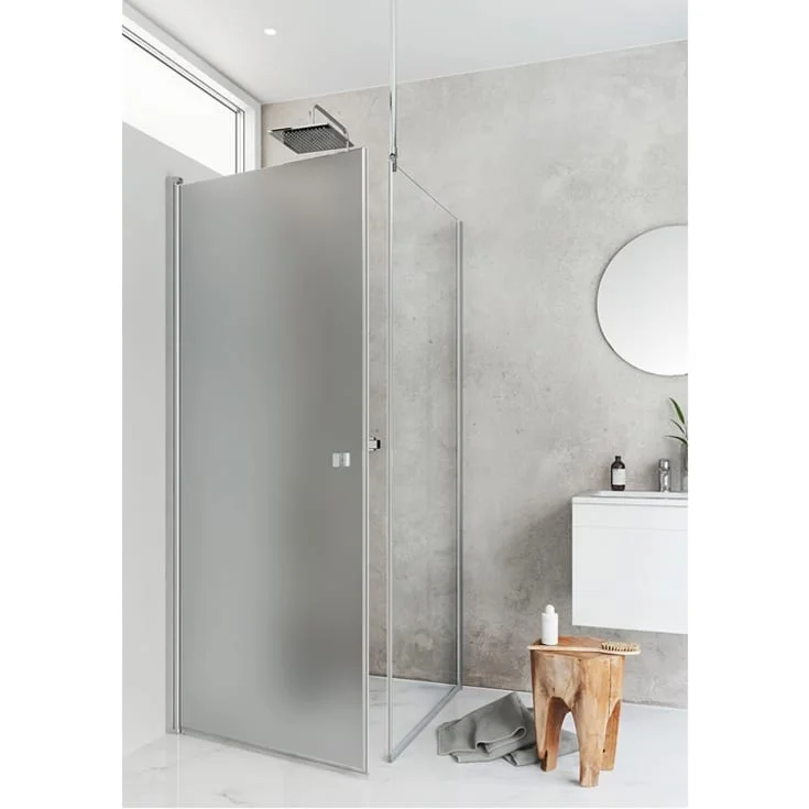 Hafa Igloo Pro dusjhjørne, 80×70 cm, frostet glass, aluminium profil | 1450565