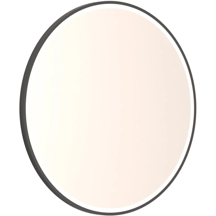 Dansani Mido+ Shine speil med lys, dimbar, Ø75 cm, sort | 94770