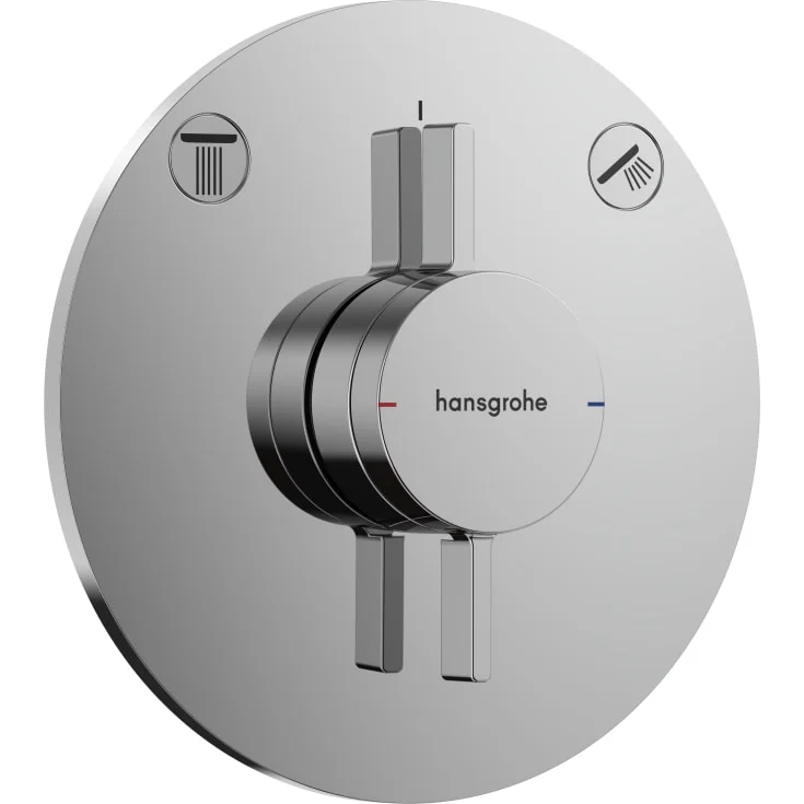 Hansgrohe DuoTurn S dusjbatteri, med 2 uttak, krom | 75418000 Hansgrohe DuoTurn S dusjbatteri, med 2 uttak, krom | 75418000