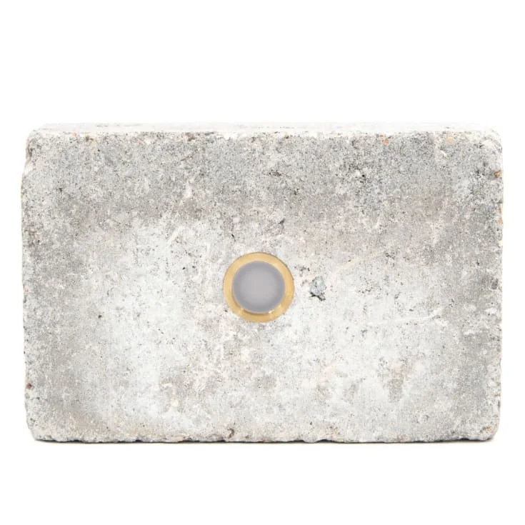 Lampe By Juhl holmegaard stein med Cosmos messing spotlights, 14x21x5,5 cm, grå | 7007 Lampe By Juhl holmegaard stein med Cosmos messing spotlights, 14x21x5,5 cm, grå | 7007