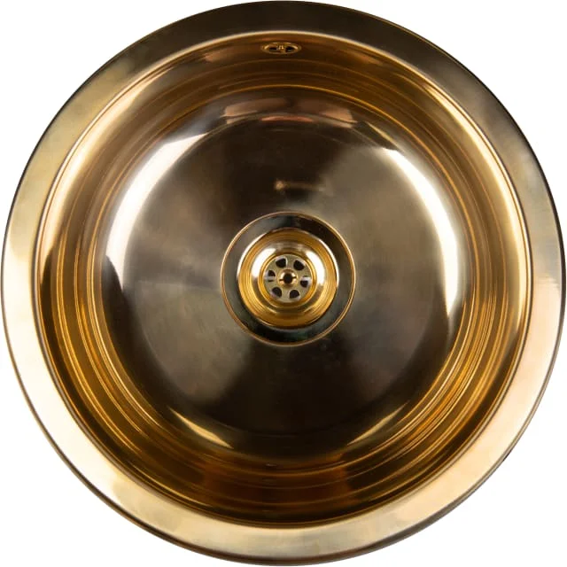 Secher Assens 365 kjøkkenvask, Ø42,5 cm, polert messing | MES615