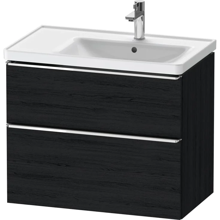 Duravit D-Neo servantskap, 78,4×45,2 cm, sort eik/krom | DE4358010160000
