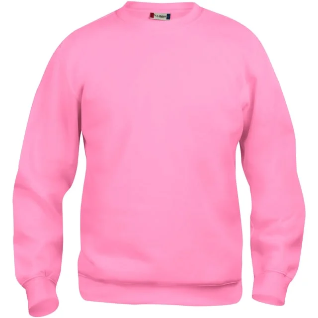Clique Basic Roundneck collegegenser, lys pink, str. 2XL | 021030-250_2XL Clique Basic Roundneck collegegenser, lys pink, str. 2XL | 021030-250_2XL