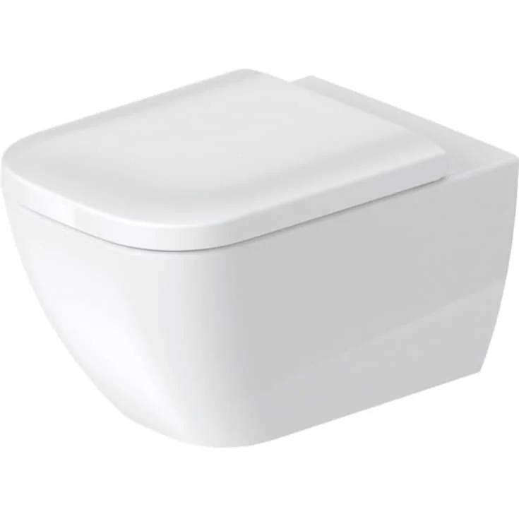 Duravit Happy D.2 vegghengt toalett, uten skyllekant, rengjøringsvennlig, hvit | 22220900001