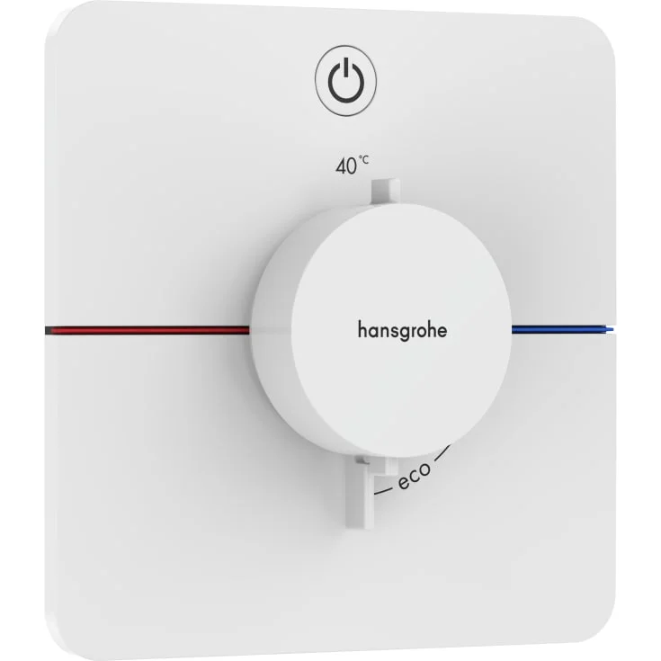 Hansgrohe ShowerSelect Comfort Q dusjtermostat, med 1 uttak, matt hvit | 15581700 Hansgrohe ShowerSelect Comfort Q dusjtermostat, med 1 uttak, matt hvit | 15581700