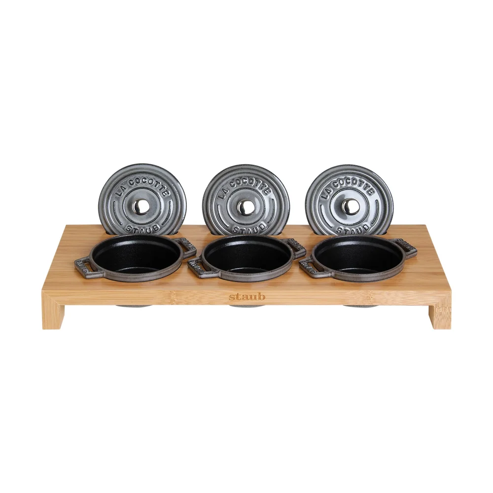 Staub serveringsholder til 3 minigryter v:9197413