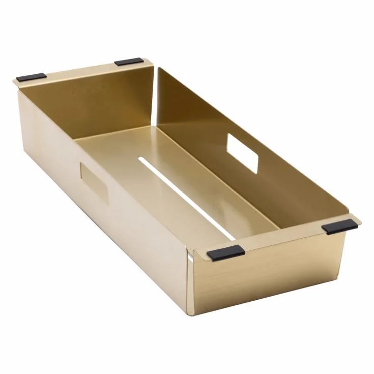 Lavabo skyllekurv, 16×42,5 cm, messing | 10007M