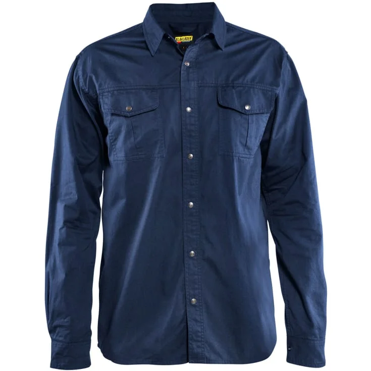 Blåkläder Workwear 3297 twillskjorte, marineblå, str. S | 3297-1135-8900_S Blåkläder Workwear 3297 twillskjorte, marineblå, str. S | 3297-1135-8900_S