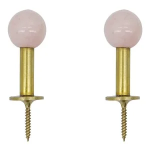 Ball knagg 5×2 cm 2 stk messing/rosa v:7836161 Ball knagg 5×2 cm 2 stk messing/rosa v:7836161