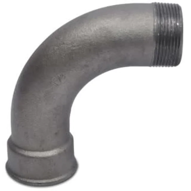 Sort bøyning, muffe/nippel 1/2" - lang | 770001104