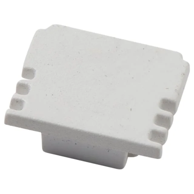 Ansell Lighting endestykke, uten hull, 13x15,9 mm, hvit | A/EC/SM/03/20/WH/01