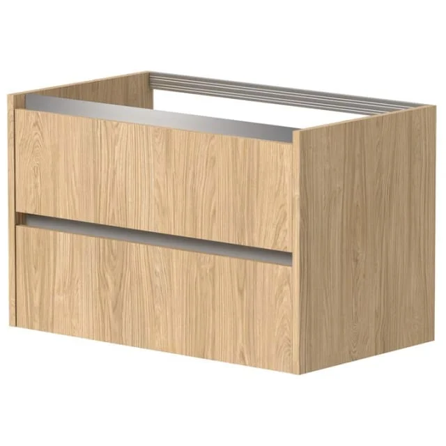 Korsbakken Eris underskap, med 2 skuffer, soft-close, 81x45,5 cm, lys eik | 340535080