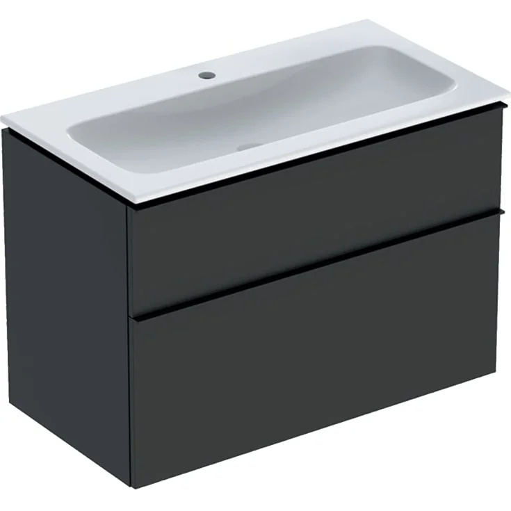 Geberit iCon møbelpakke, 90x48 cm, rengjøringsvennlig, matt grå | 502.333.JK.1