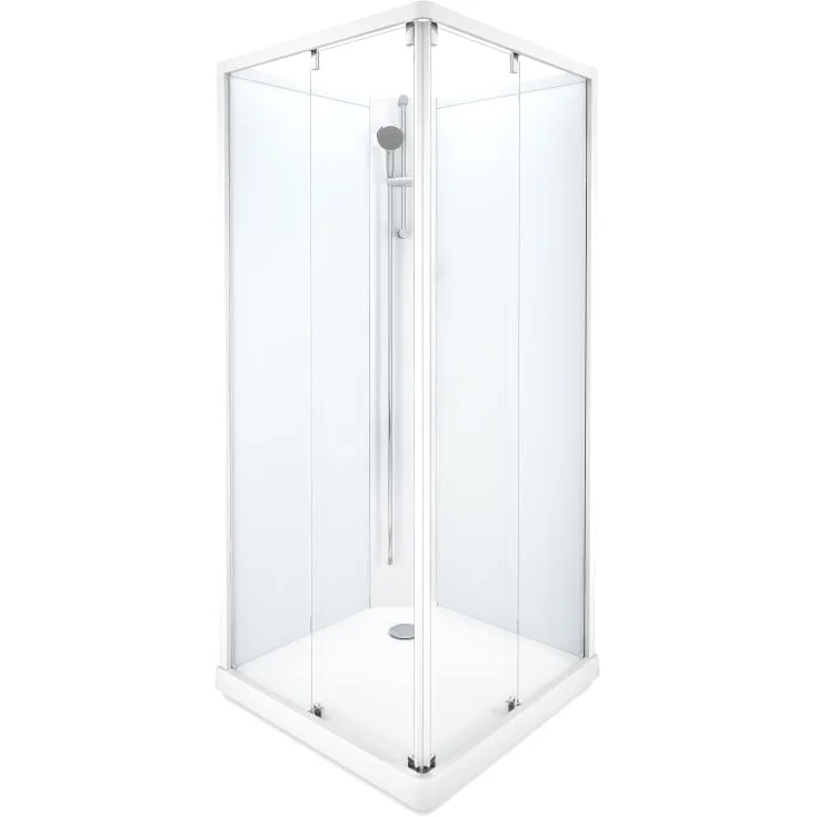 Showerama Classic dusjkabinett, 90×90 cm, hvit profil, klart glass | 558947001 Showerama Classic dusjkabinett, 90×90 cm, hvit profil, klart glass | 558947001