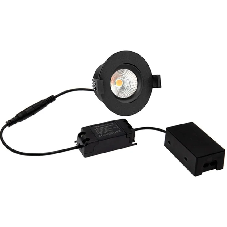 Hilux D3 Tilt360 downlight, 6W, 2700K, svart | 80-853-2700-sort