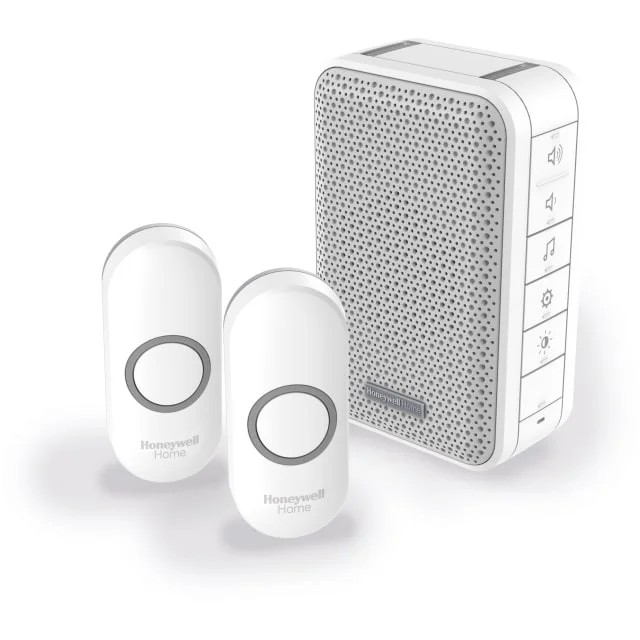 Resideo Honeywell Home dørklokke, trådløs, 150 m, bærbar, lys, hvit | 6200423 Resideo Honeywell Home dørklokke, trådløs, 150 m, bærbar, lys, hvit | 6200423
