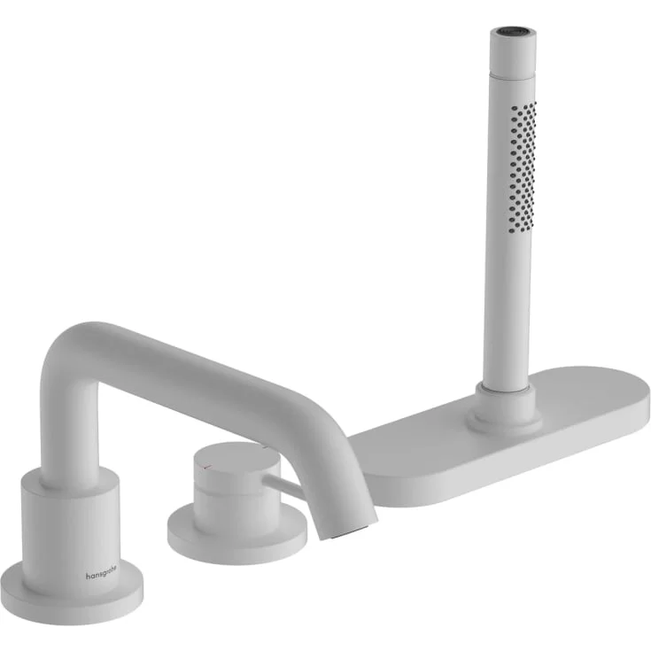 Hansgrohe Tecturis badekarbatteri med dusjsett, matt hvit | 73447700