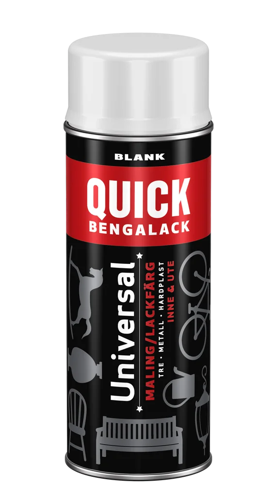 Bengalack spray hvit blank 400ml v:4958057
