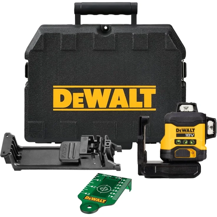 DeWalt 18V XR DCLE34031N-XJ krydslinjelaser, 3 x 360⁰, grøn, uten batteri | 67232043