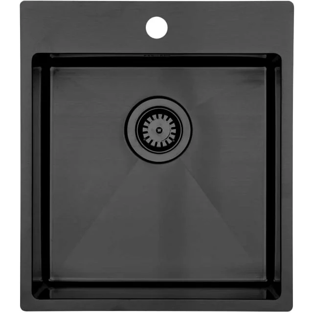 Lavabo Kubus 440 Soft kjøkkenvask, 40 x 40 cm, svart | 10263