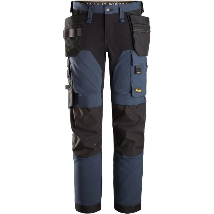 Snickers 6275 AllroundWork arbeidsbukse med stretch, marineblå/sort, str. 192 | 6275-9504_192
