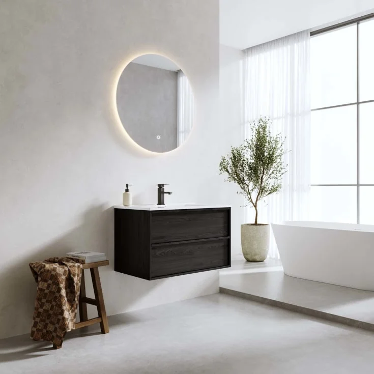 Bathlife Charm møbelpakke, med servant, 81×46,5×52 cm, sort eik | 401410266 Bathlife Charm møbelpakke, med servant, 81×46,5×52 cm, sort eik | 401410266