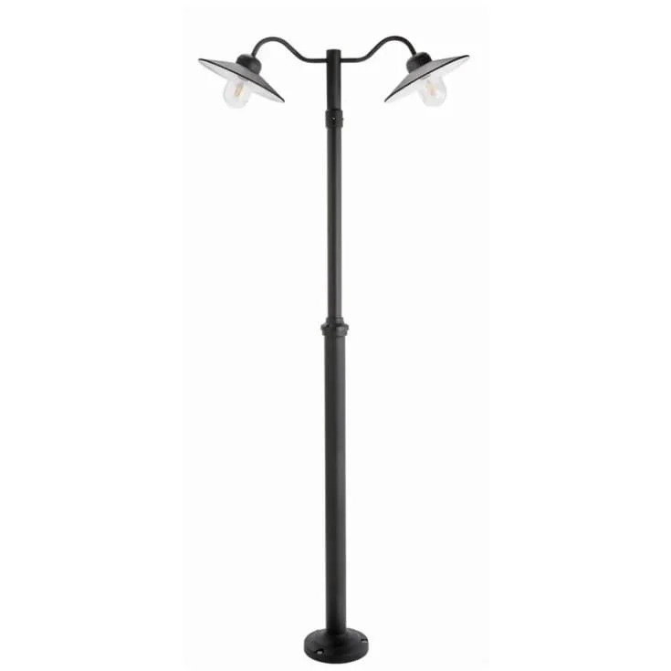 Norlys Karlstad 2032 stolpelampe, LED max 2x9W, IP55, sort | 3104152