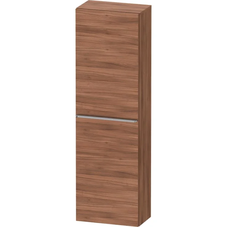 Duravit D-Neo høyskap, 40x132 cm, høyre, valnøtt/stål | DE1318R70790000