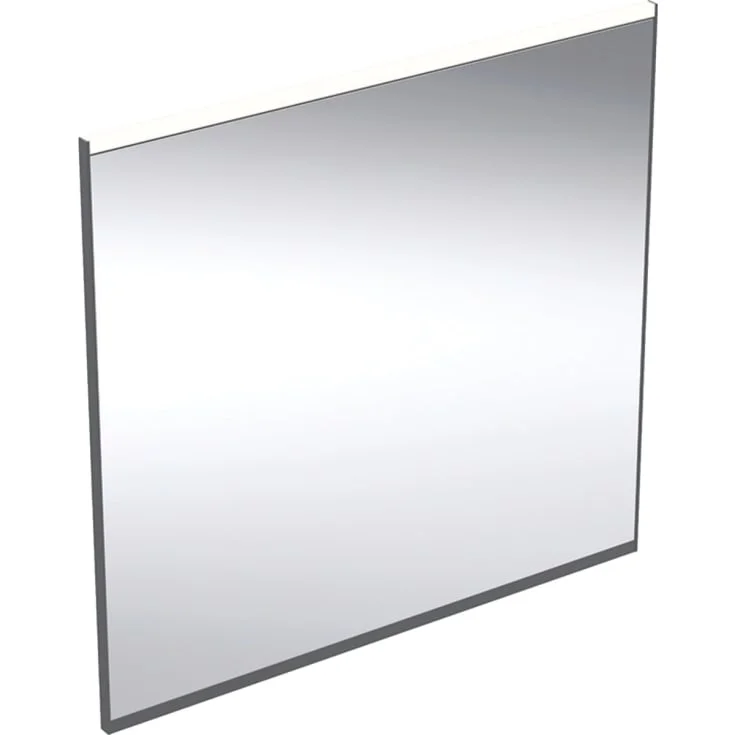 Geberit Option Plus Square speil med lys, dimbar, duggfri, 75x70 cm, sort | 502.782.14.1