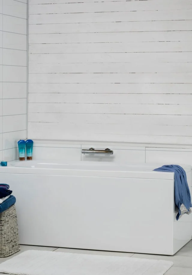 Noro Cubic badekar, høyre, 1600×700 mm, akryl, hvit | 0156 Noro Cubic badekar, høyre, 1600×700 mm, akryl, hvit | 0156