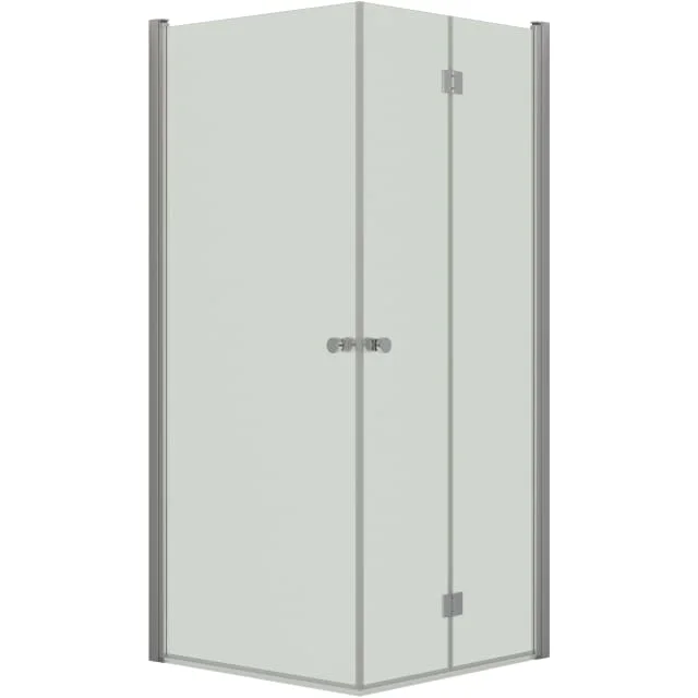 Dansani Match dusjhjørne, modell A+B, 79x79 cm, klart glass, satin profil | MODEL2-80X80-KLART