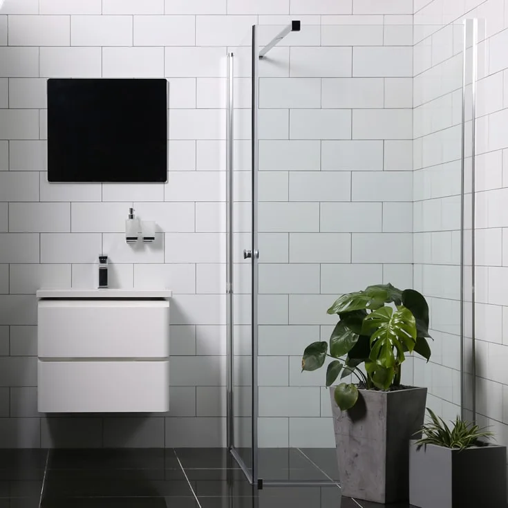 Bathlife Allsidig dusjhjørne, 100×70 cm, klart glass, sølv profil | 40728480 Bathlife Allsidig dusjhjørne, 100×70 cm, klart glass, sølv profil | 40728480