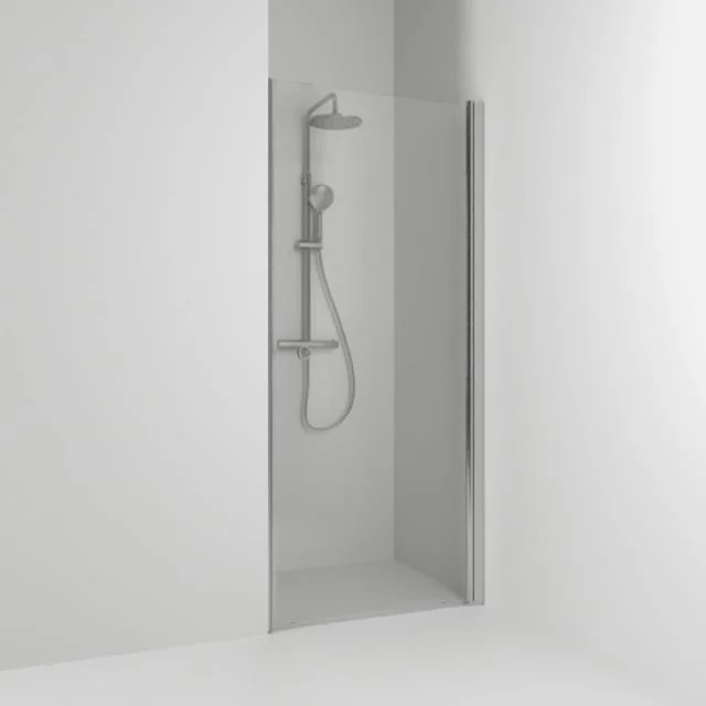 Svedbergs Skoga dusjnisje rett, 80 cm, klart glass, alu matt profil | 60107380